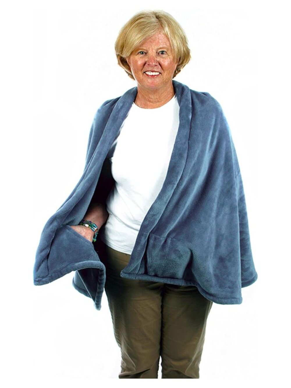 Women's Soft Fleece Cape Sleeveless Open Front Poncho Winter Warm